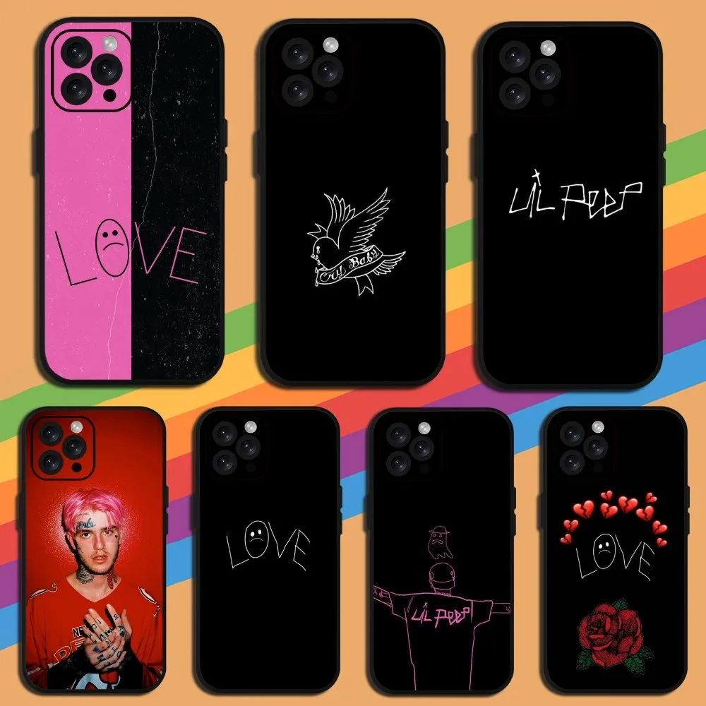 rapper L-Lil Peep  Phone Case For iPhone Mini 11 12 13 14 15 Pro XS Max X Plus SE XR Shell