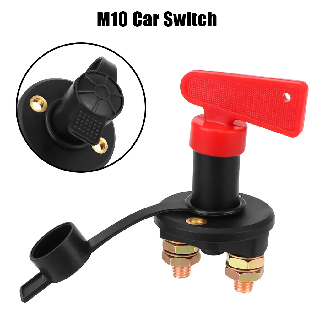 Red Key Cut Off Battery Main Cut Off Kill Switch Vehicle Car Modified Isolator Disconnector 12V 24V Car Power Switch