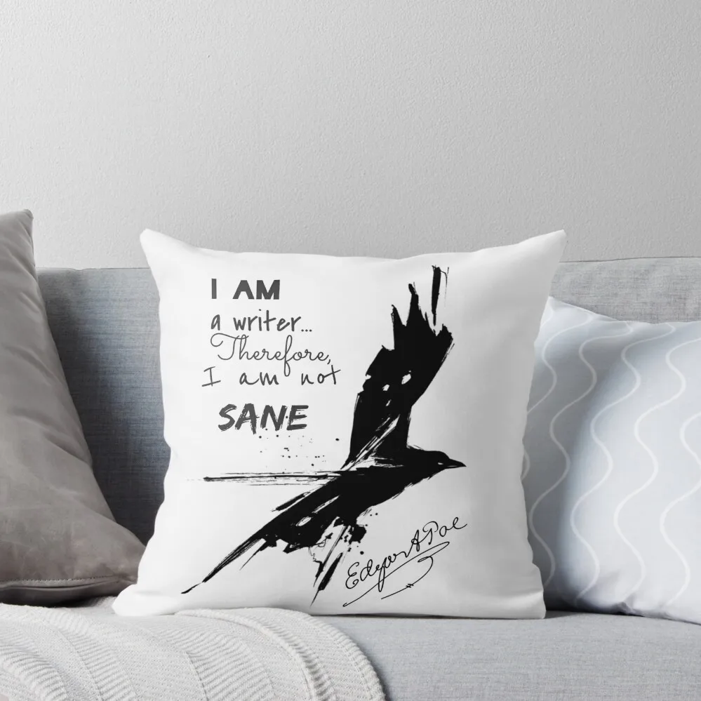

Edgar Allan Poe: I Am A Writer Throw Pillow Cushions For Decorative Sofa Luxury Pillow Cover Anime Sitting Cushion pillow