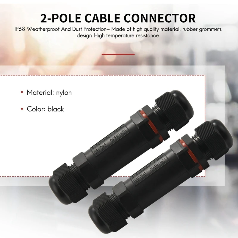 Promotion! Waterproof Junction Box Outdoor Cable Connector - 4-Pack IP68 Connector External Sleeve Couple