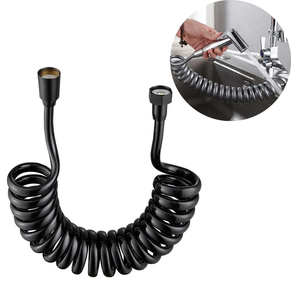 1PC Telefonleitung Frühling Dusche Schlauch Wc Bidet Badezimmer Zubehör Flexible Verbinden Teleskop Rohr 3M