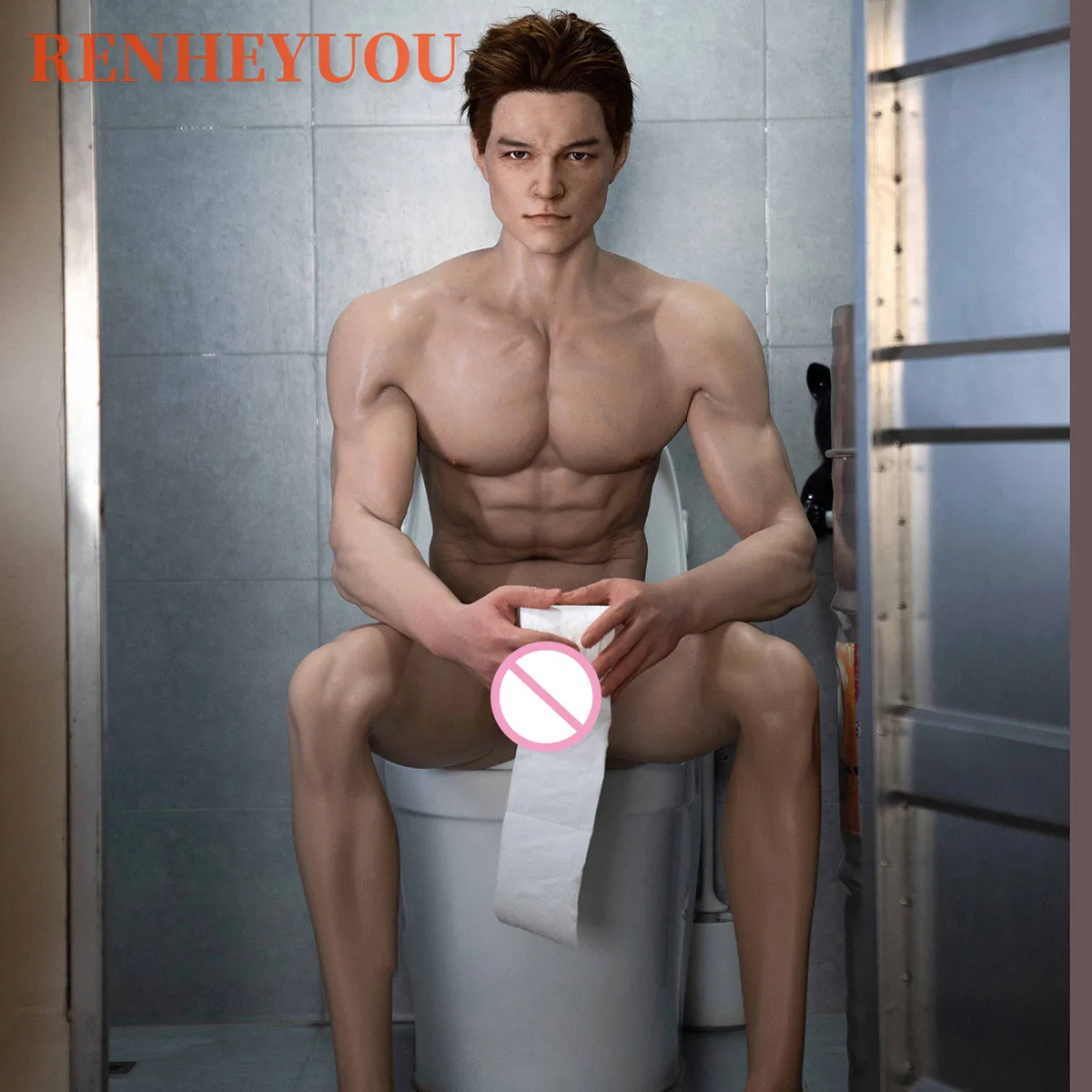 RENHEYUOU دمية جنسية دمية الذكور عضلات واقعية قوية الذكور الجسم العملاق الجذر عضلات البطن عاطفي الجنس عن طريق الفم الكبار مخزن 18 +