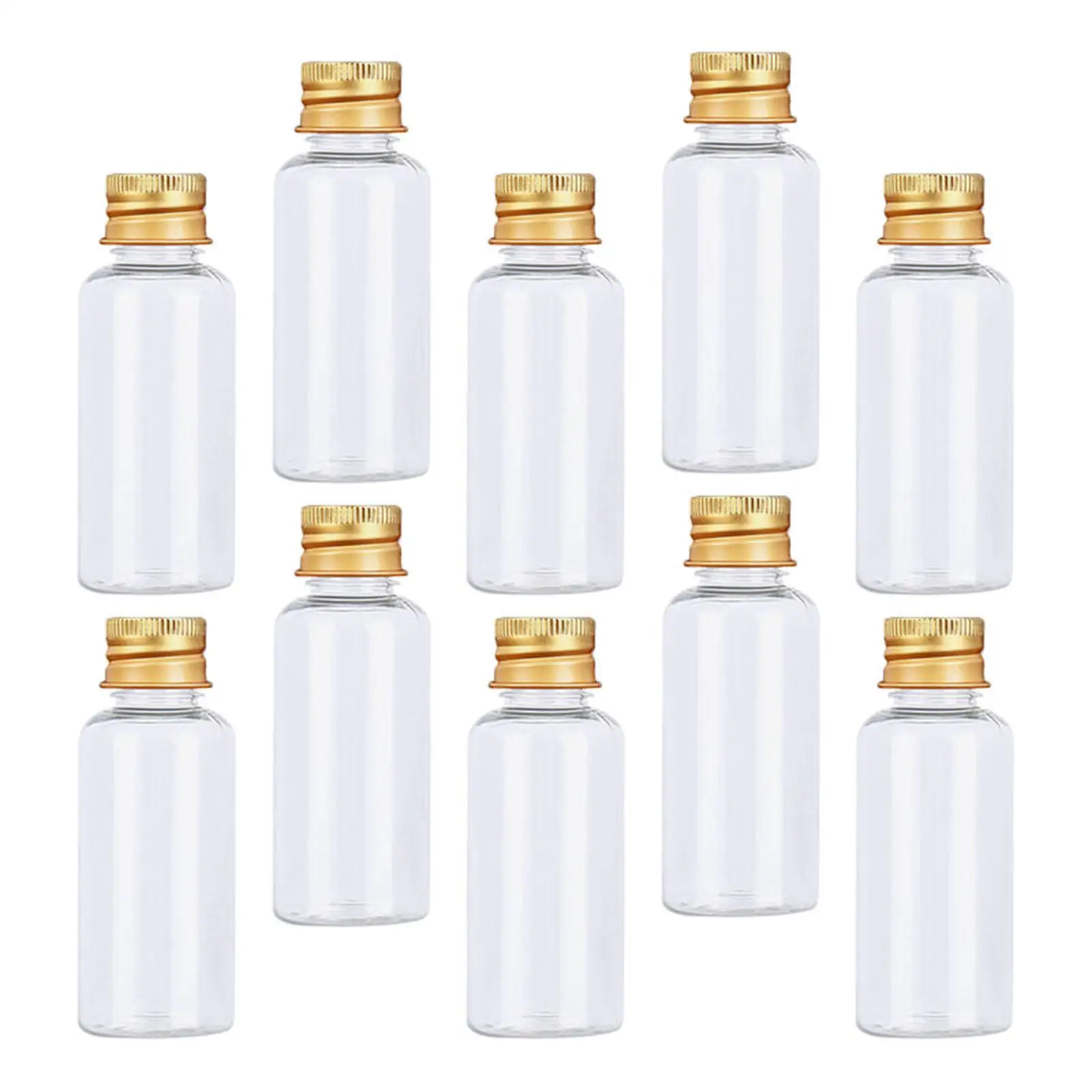 Viales de muestra transparentes, 10 piezas, 50ml, dispensador portátil, pequeño, vacío, rellenable, viaje