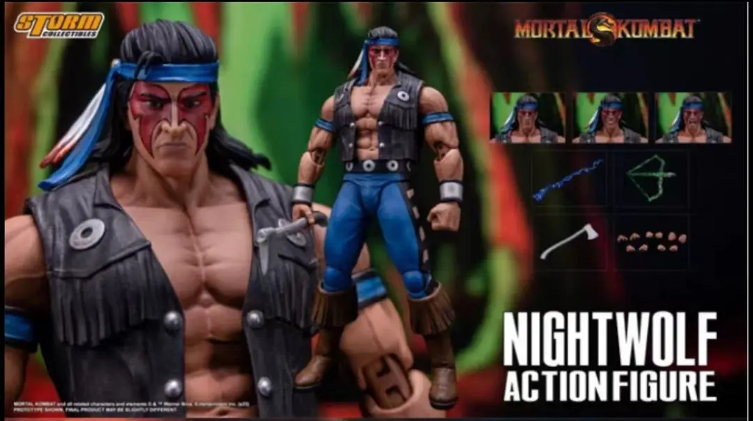 In-stock Storm Toys Mortal Kombat Nightwolf 1/12 Action Figure Model Collectible Gift