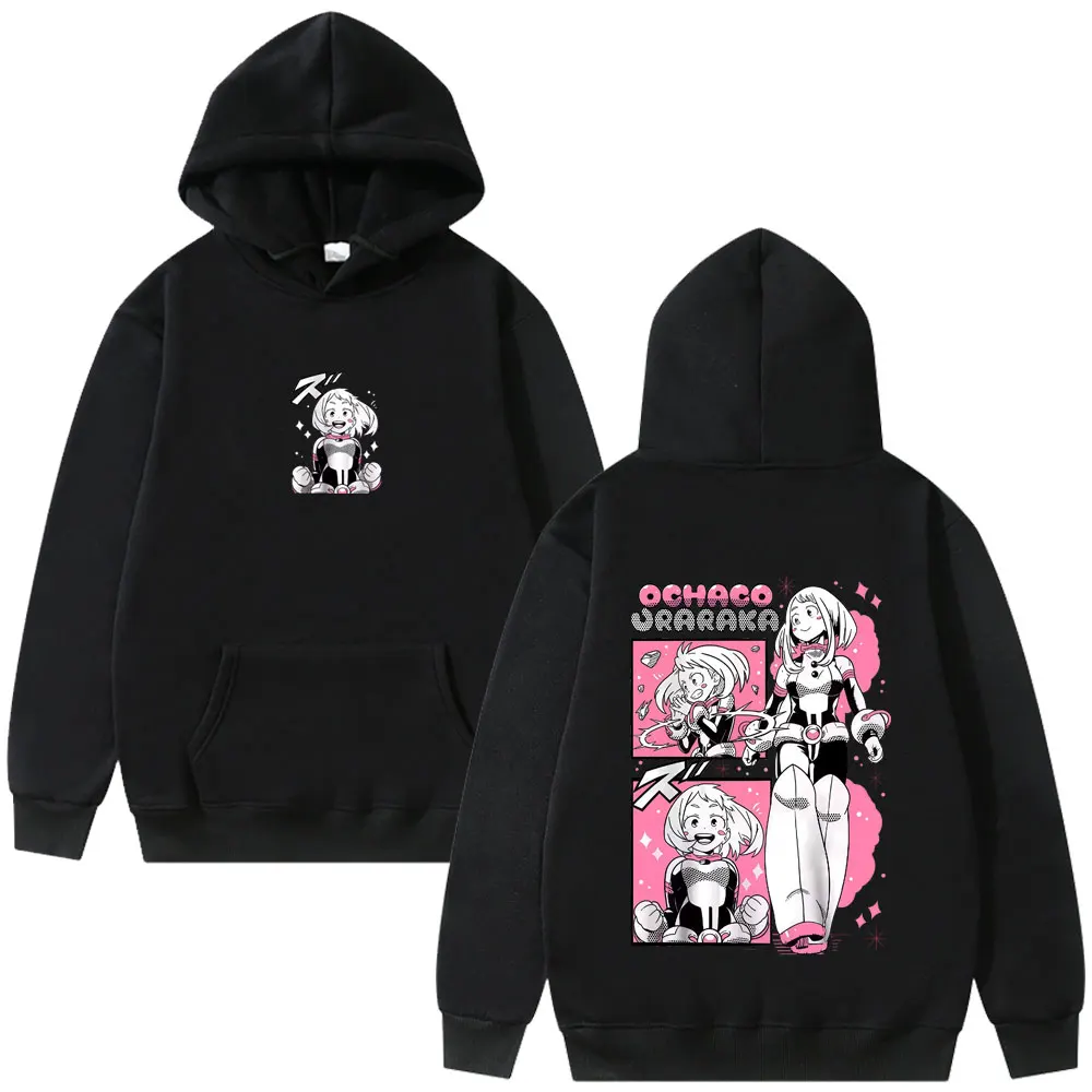 

Anime My Hero Academia Print Hoodie Cartoon Ochaco Uraraka Graphic Sweatshirt Men Women Clothing Cute Kawaii Oversized Hoodies