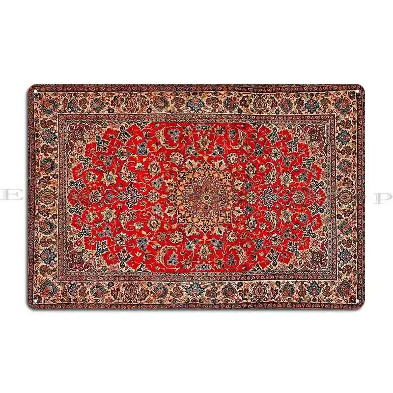 Oriental Rug Persian Rug Metal Plaque Poster Designing Classic Plaques Party Club Bar Tin Sign Poster