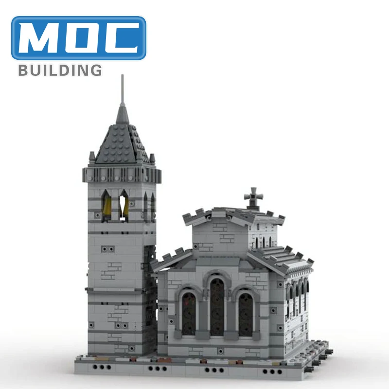 Middeleeuwse Kerk Modulaire MOC Bouwstenen Notre-Dame DE Model Vintage Beroemde Kerk Kasteel Technologie Bricks Speelgoed Kerstcadeaus