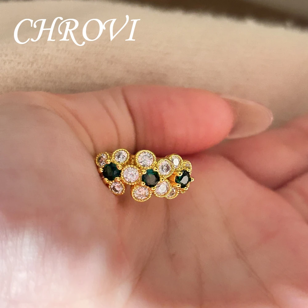 Medieval 925 silver elegant floral mother-of-pearl and diamond ring with gold-plated design for women's finger ring
