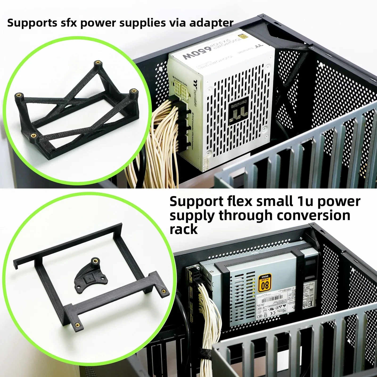 L8 NAS Case 8 Hot-Swap Bays, SAS/SATA Backplane for ATX MB & PSU, DIY Server Chassis