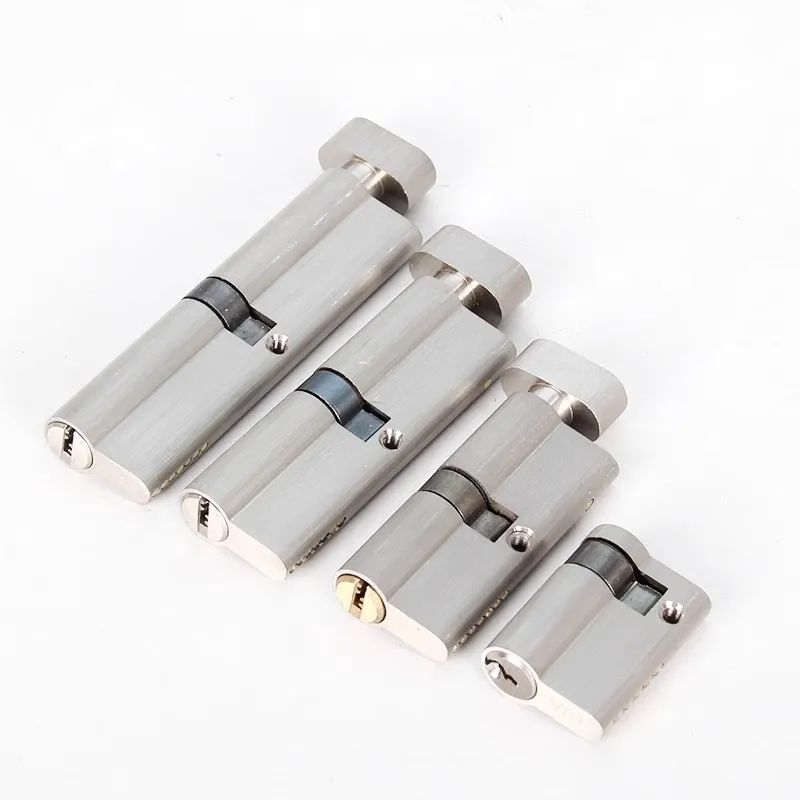 Cylindre de serrure de porte en alliage de zinc standard européen, cylindre de serrure de porte d'entrée, cylindre de serrure antivol, serrure à bouton de clé