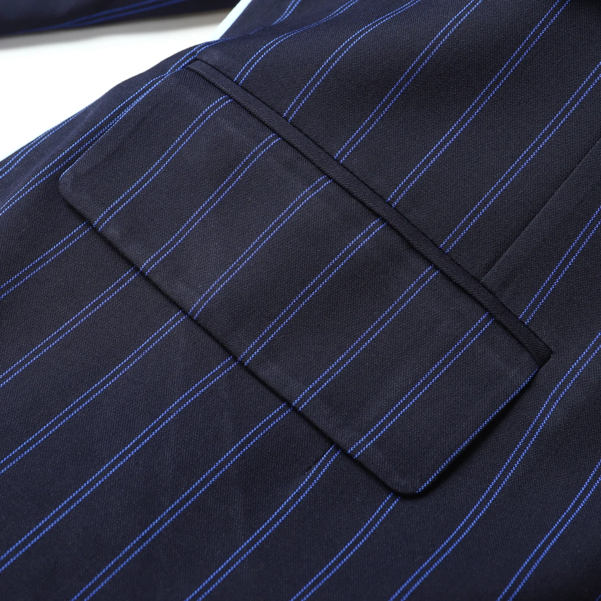 سترة نسائية مخططة وسراويل خصر ، جاكيت ، طقم من قطعتين ، بدلة بفتحة ، جديد ، خريف ، خليط