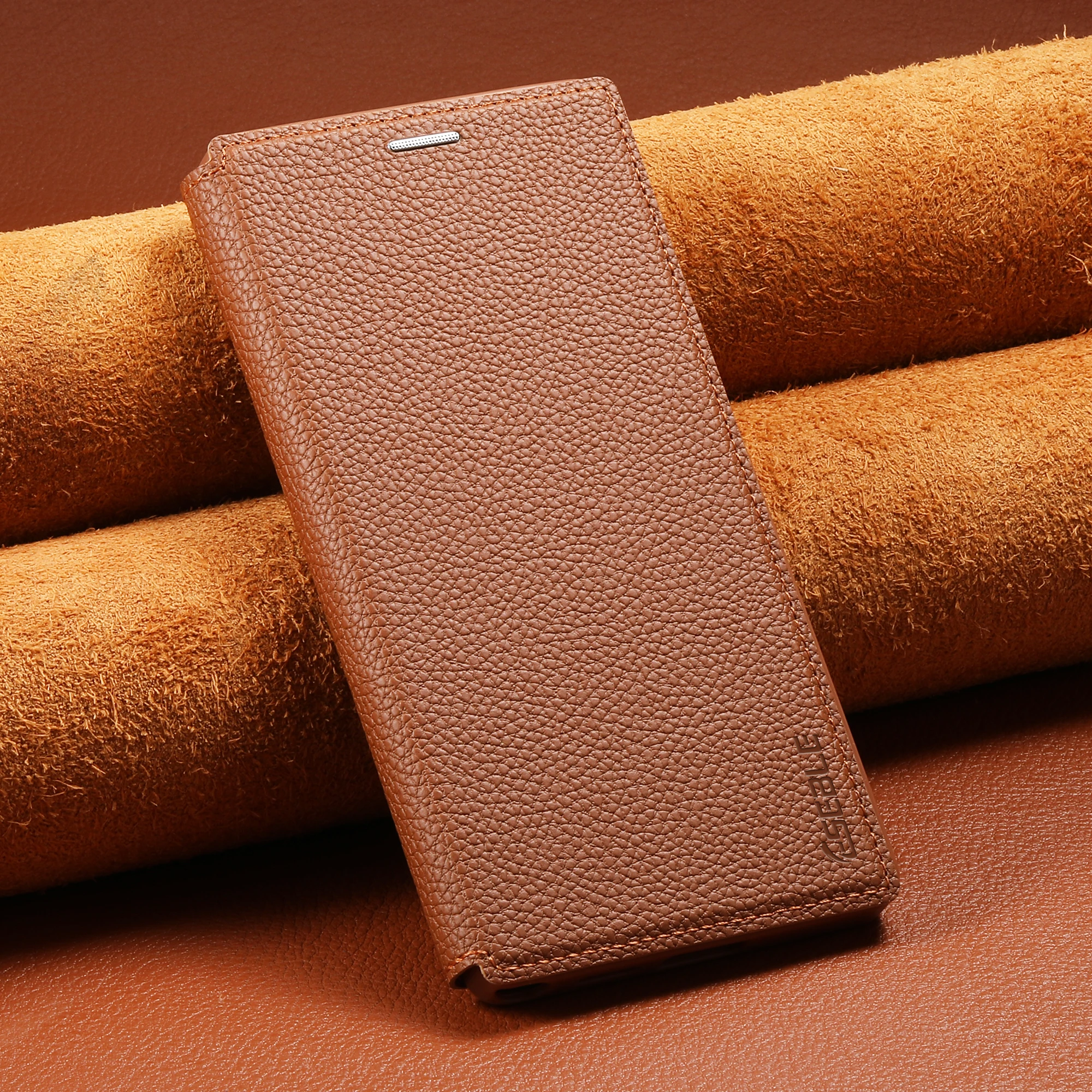 Stoßfeste Leder-Flip-Handyhülle mit Brieftasche und Kartenfach 360° °   Vollständige Abdeckung für Samsung Galaxy S22 S23 S24 S25 S26+ Plus 26Ultra