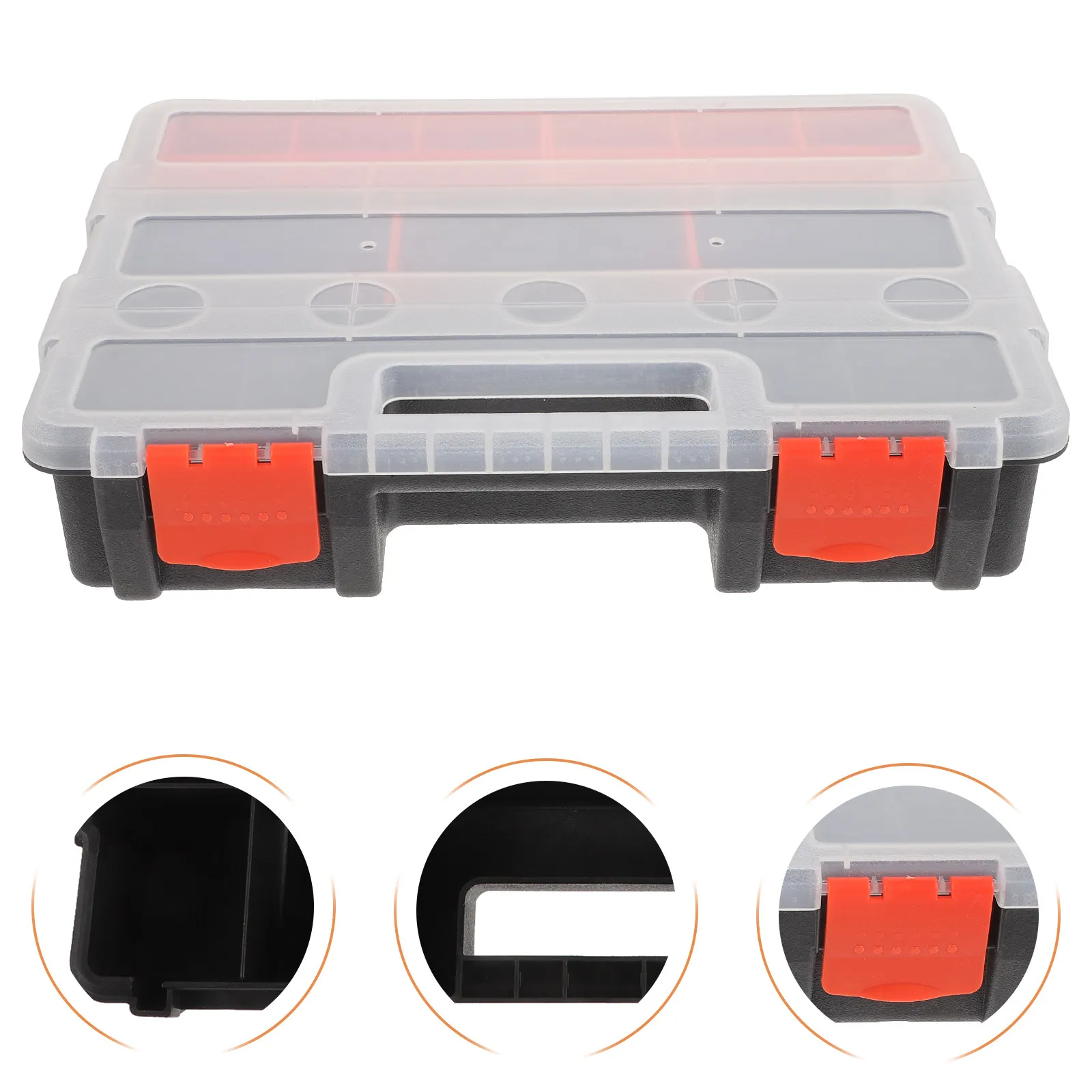 Large Capacity Nut and Bolt Organizer Box Heavy Duty Plastic Small Parts Storage Container with Multiple Compartments Hardware