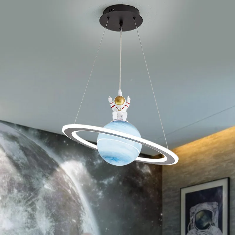 

Children Room Pendant Lamp Planet Lamps Astronaut Boy Bedroom Creative Modern Simple Moon Sky Chandelier Ceiling Lights