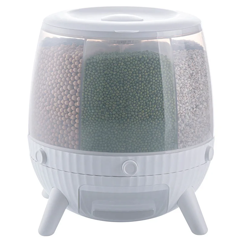 

Multifunctional Rice Bucket Moisture-Proof Kitchen Storage Box Rice Tank with Handle for Household Use