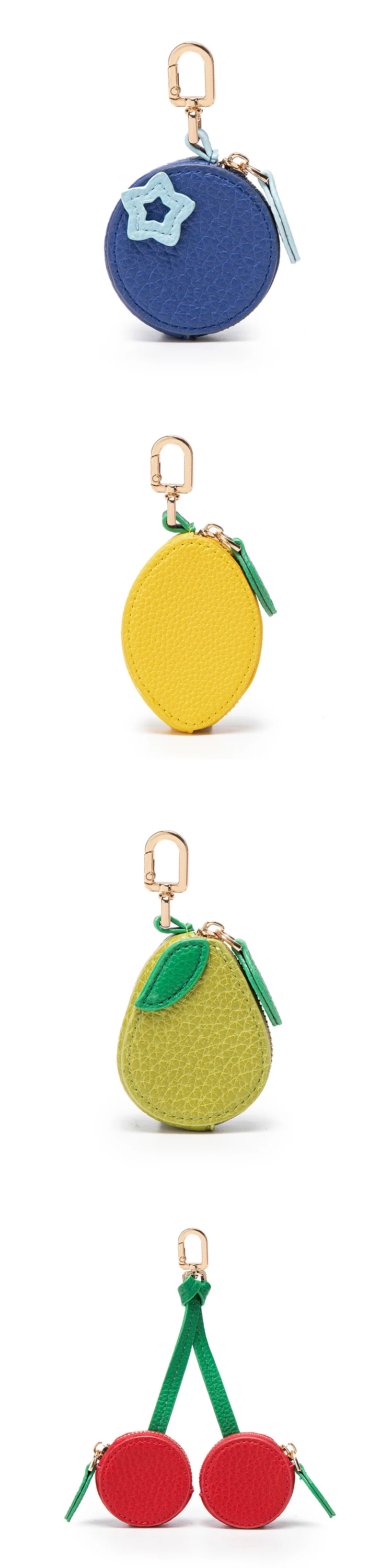 Cherry Pattern Coin Purse Keychain Fruit Charm Exquisite Small Accessories Money Pouch Fit For Airtag & Coin, Gift For Girl Wome