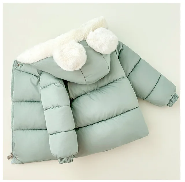 Baby Children Coats Winter Thick Jackets For Boys Warm new year costumes For Girls cute ear Hooded Jacket Kids Clothes Snowsuit