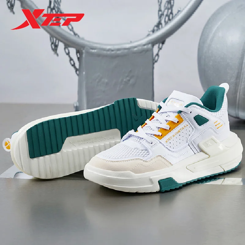 Xtep Basketball Shoes Men Low-Cut Wear-Resistant Rebound Men's Sports Shoes Cushioning Comfortable Male Sneakers 877219120011