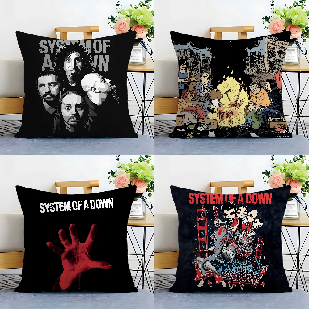 S-System Of A D-Down Pillow Case Plush Fabric Soft  Pillowcase Double Sided Print Cushion Cover Household Gifts