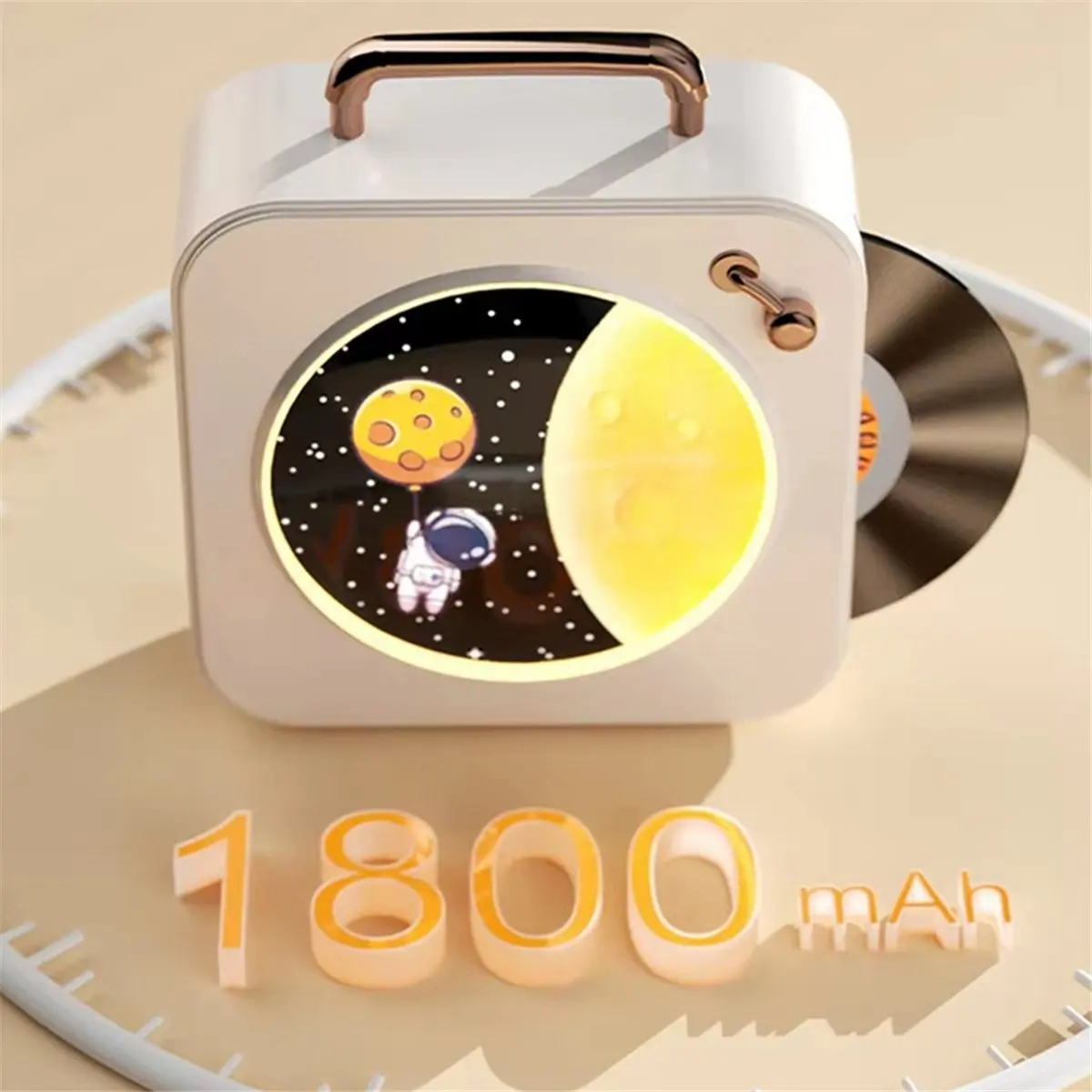 Hot Sale Vintage Bluetooth Player Stereo Sound Stereo Sound Effects Radio Vinyl Record Small Stereo Home CD Player Pink