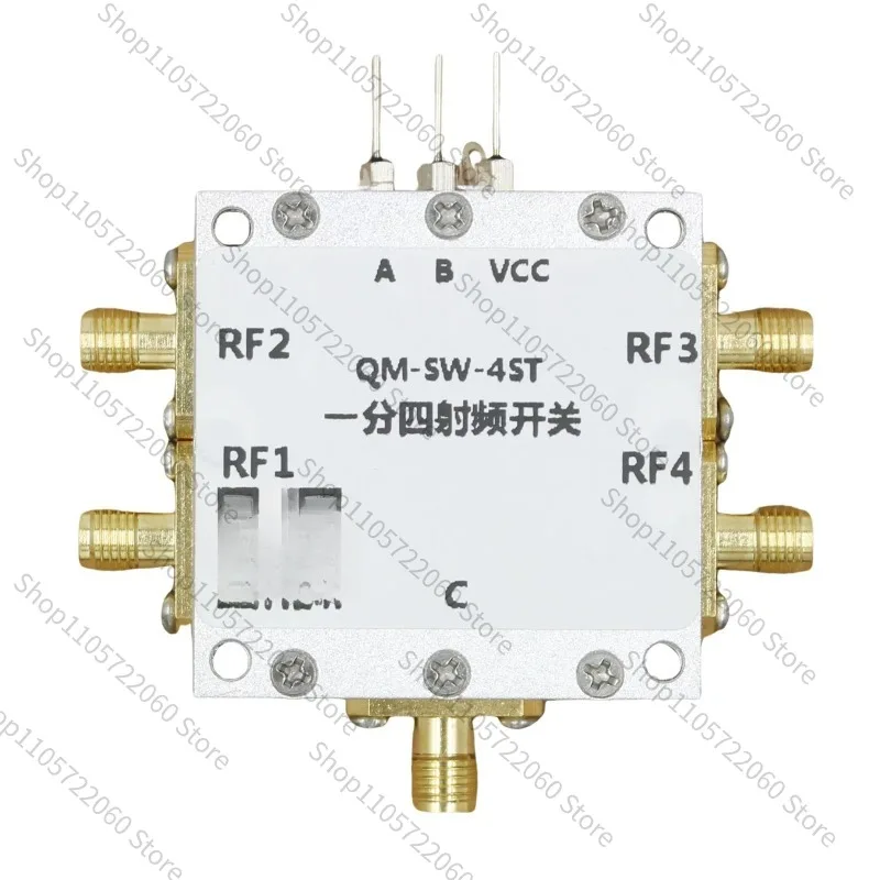 Suitable for 0.1-6GHz RF Switch SP4T RF Switch, 1/4 Microwave Electronic Switch, High Isolation