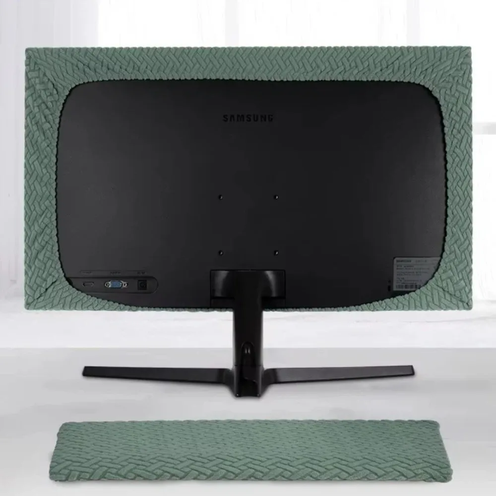 27-30inches Dustproof Cover Elastic Full Coverage Computer Dust Cover Keyboard Cover Thickened Screen Monitor Case