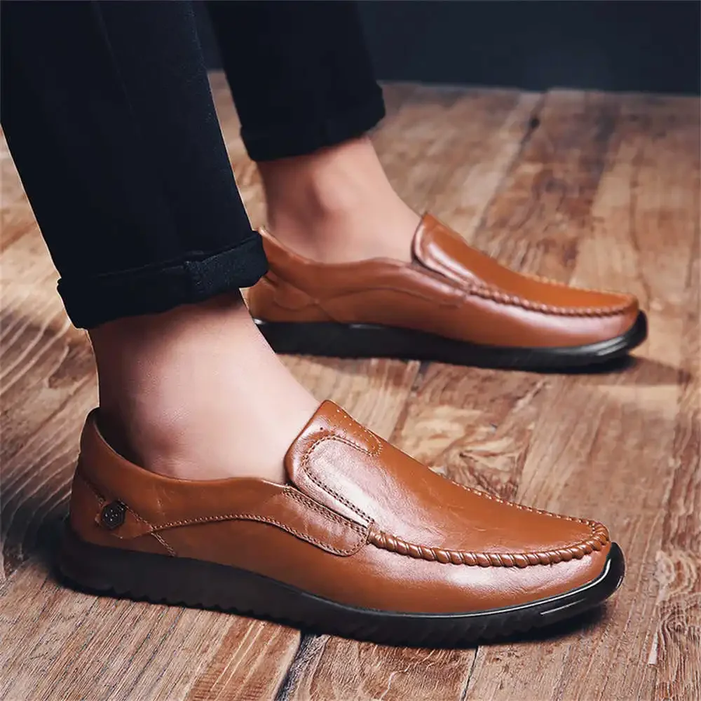 38-39 Light Weight Fashion Shoes Men Casual Brown Men's Sneakers Cute Footwear Sport Famous Snekaers Unusual