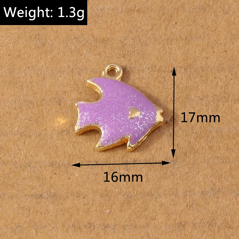 10 Stück süße Emaille-Goldfisch-Anhänger, Charms für Schmuckherstellung, Ohrringe, Halskette, DIY, Armband, Zubehör, Zubehör – Detail 6