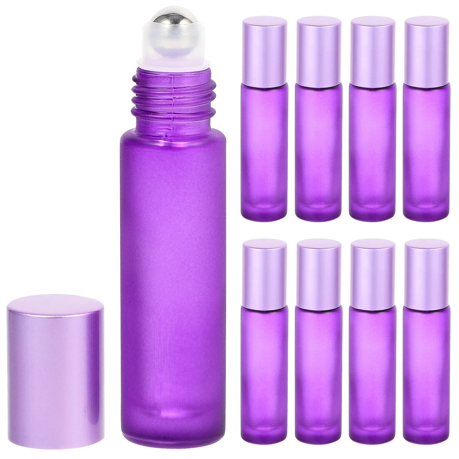 

10Pcs 10ml Glass Roll on Bottles Bright Color Durable Essential Oil Dispensers Stylish Eye Serum Container Roll on Bottles