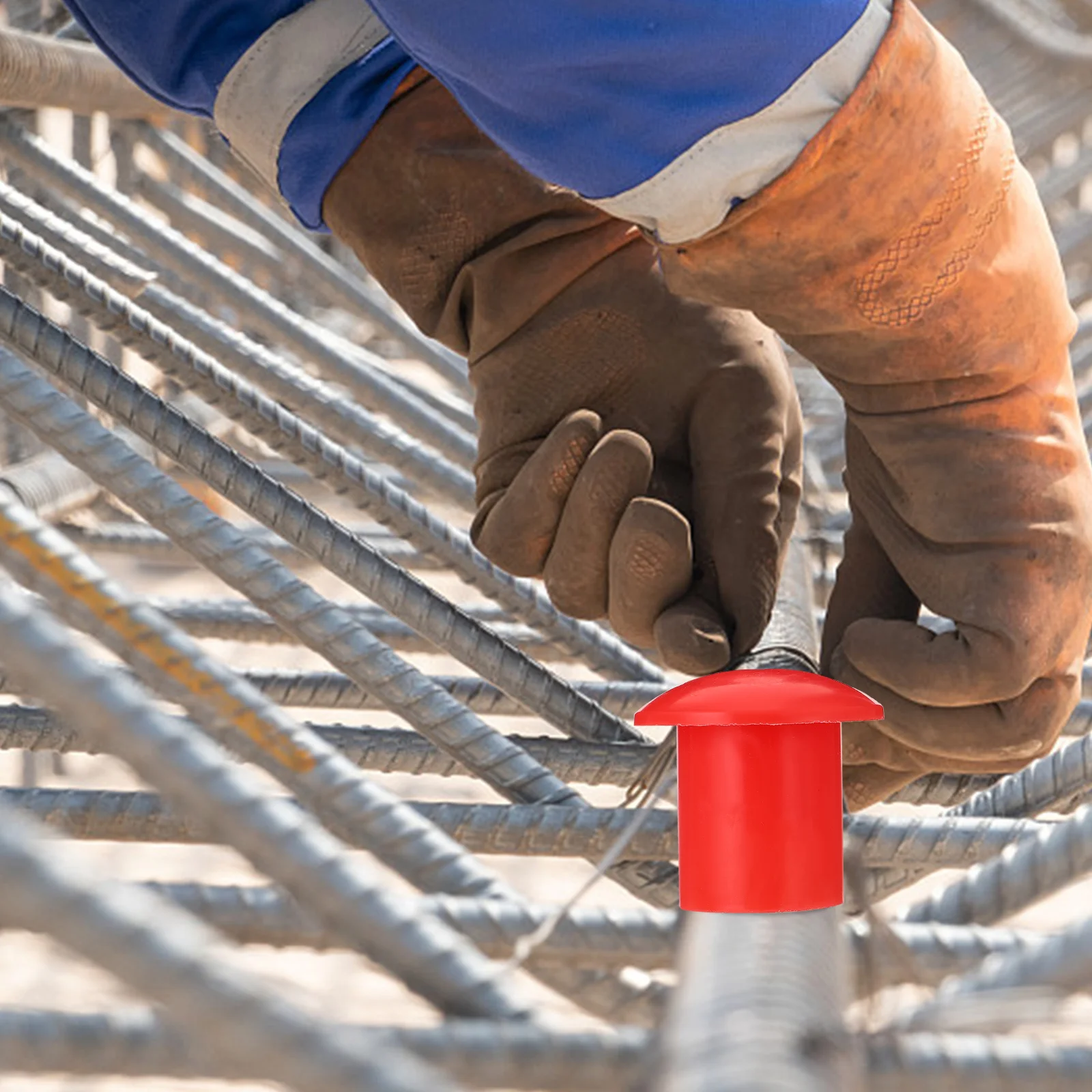 30 Pcs tappo in acciaio copertura per funghi tappi di protezione per tondo per cemento armato accessori di sicurezza protezione per estremità per accessori per l'industria delle costruzioni