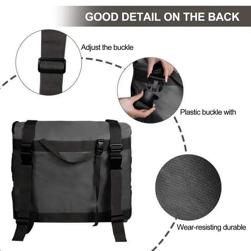 Spare Tire Trash Bag Sturdy Cargo Spare Tire Storage Bag Universal Multi-Pockets Spare Tire Garbage Bag With Adjustable Straps