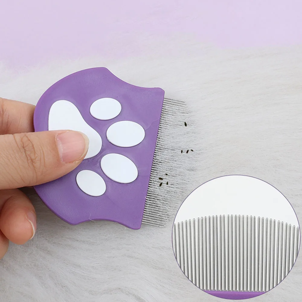 Haustierkamm, Mini-Gesichtskamm für Hunde zur Haarentfernung, Flohkamm für Katzen, Pflegewerkzeug für kleine Haustiere, effizientes Enthaarungsmaterial – Detail 4