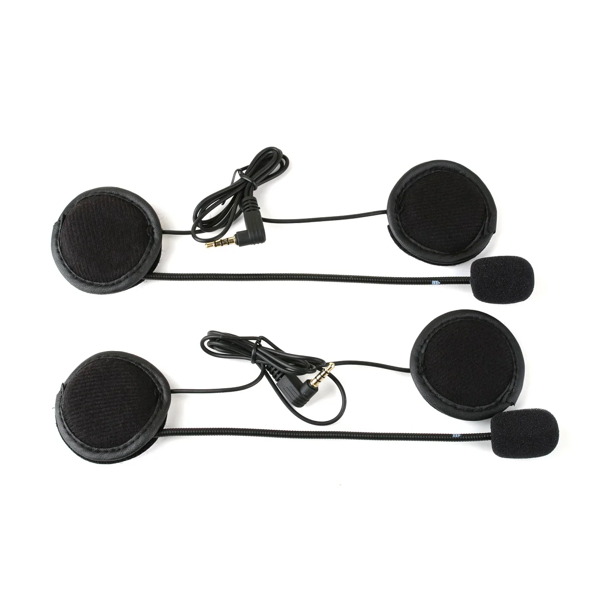 EJEAS 3.5mm Audio Plug Microphone Speaker Headset And Helmet Intercom Clip for V4 V6 Motorcycle Interphone + Metal Sheet