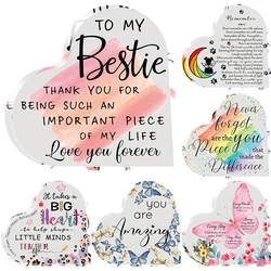 1PC Acrylic Heart Shape Plaque,Birthday Gift For Women Friendship,Wedding Thanksgiving Christmas Day Gift,Home Decoration Gift