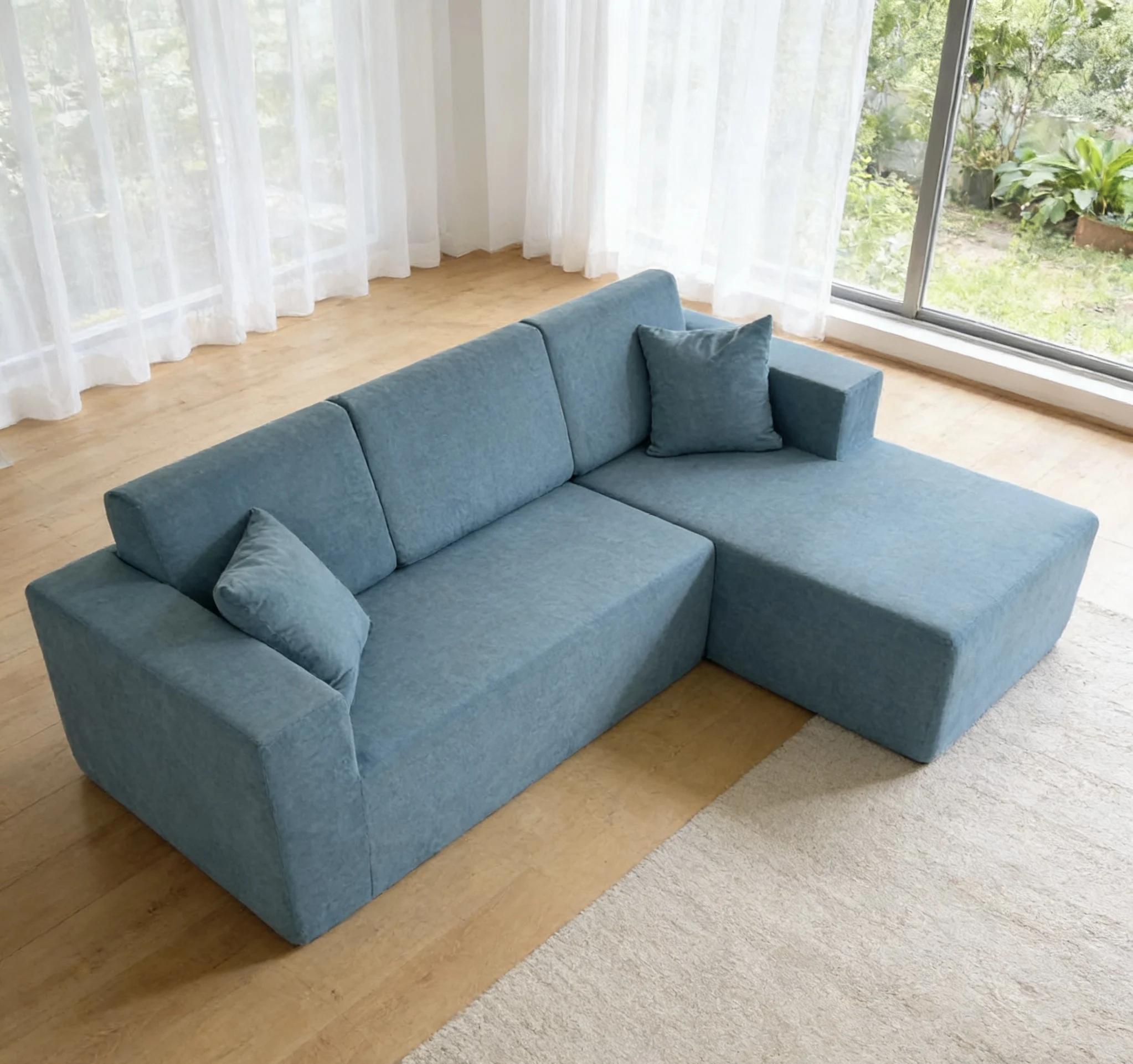Cheap Modern L-shaped Compression Sofa Set Made Corduroy Modular Living Room Combination Sofa Bed. Customizable Large Orders.pro