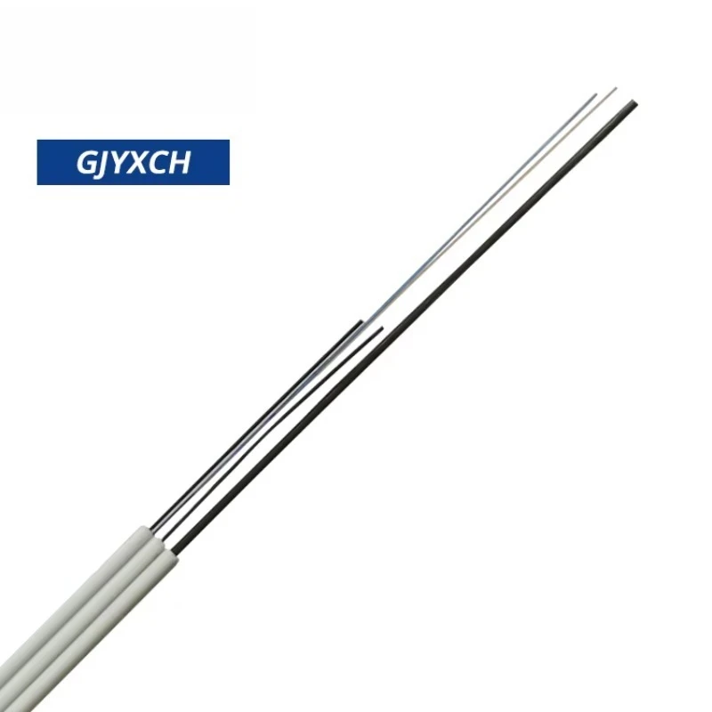 High Quality FTTH Drop Cable GJYXCH 1 2 4 6 8 12 Fo Cores 2km/Roll LSZH Jacket Fiber Optical Cable Outdoor