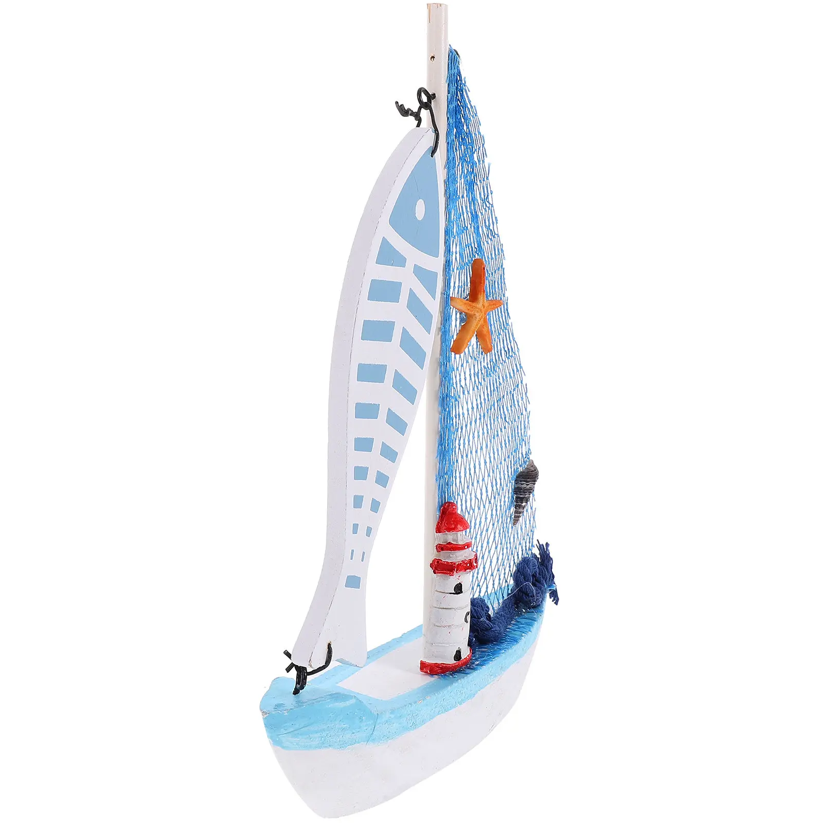 

Деревянный парусник-украшение из смолы в средиземноморском стиле, настольный декор, морской сувенир для дома и вечеринок, подарок, декоративный парусник