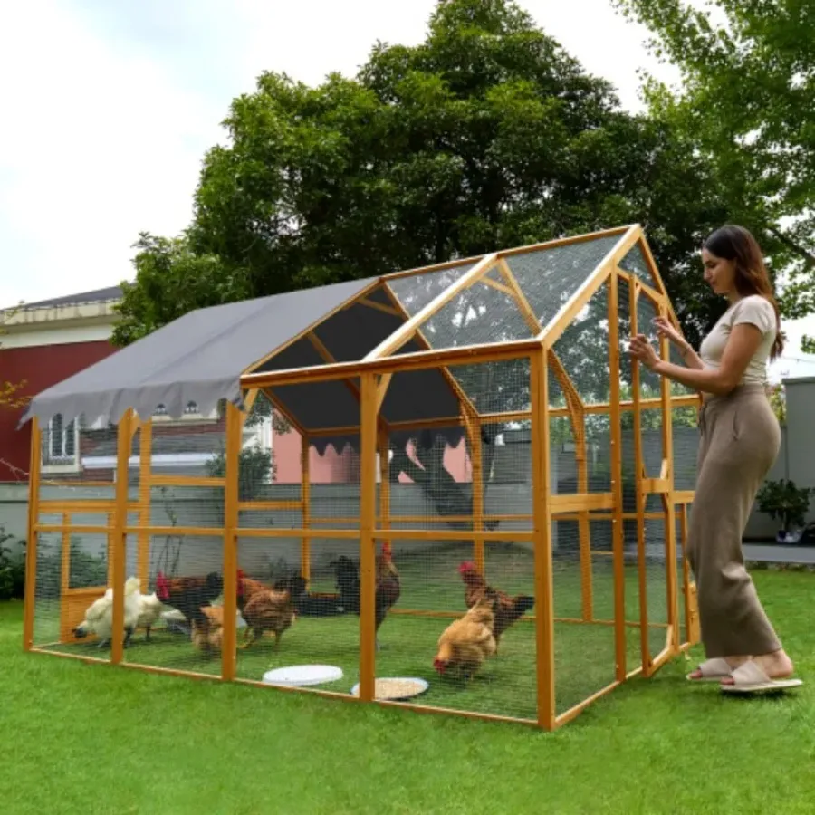 

Large 110 Inch Chicken Coop Enclosure Kitten Playpen Upgrade Waterproof Cover