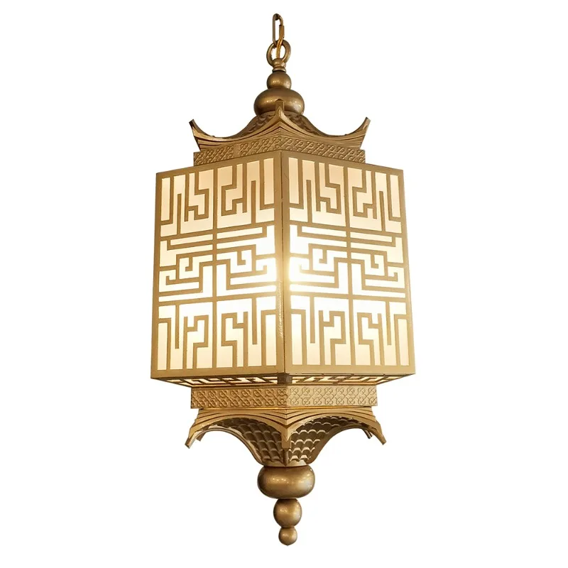 Church style hotel lobby chandelier