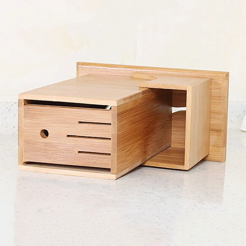 Premium Bamboo Kitchen Knife Holder Rack Storage Organizer for Home Restaurant Neat Blade Protection Sturdy Countertop Display