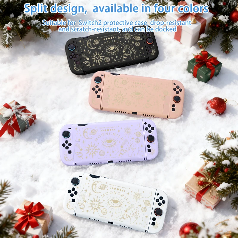 adequado-para-nintendo-switch2-capa-protetora-especial-de-casca-macia-tema-de-natal-a-prova-de-choque-e-a-prova-de-quedas-concha-elegante