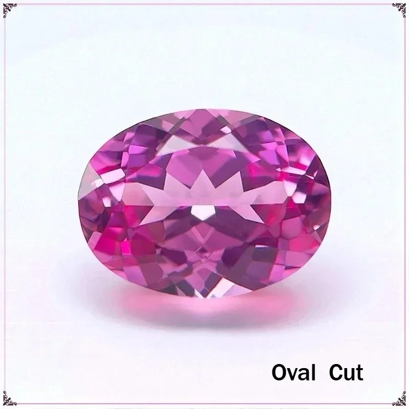 

S-Pink Color Lab Grown Sapphire for Jewel Making DIY Ring Necklace Earrings Main Materials with Certificate Daily Matching