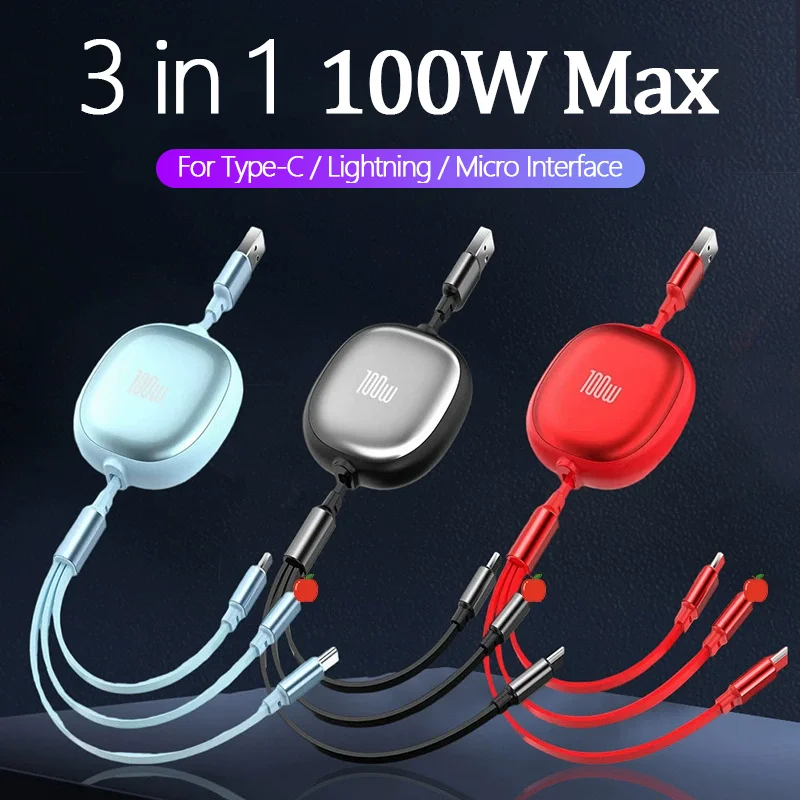 3 In 1 100W Usb To … - image