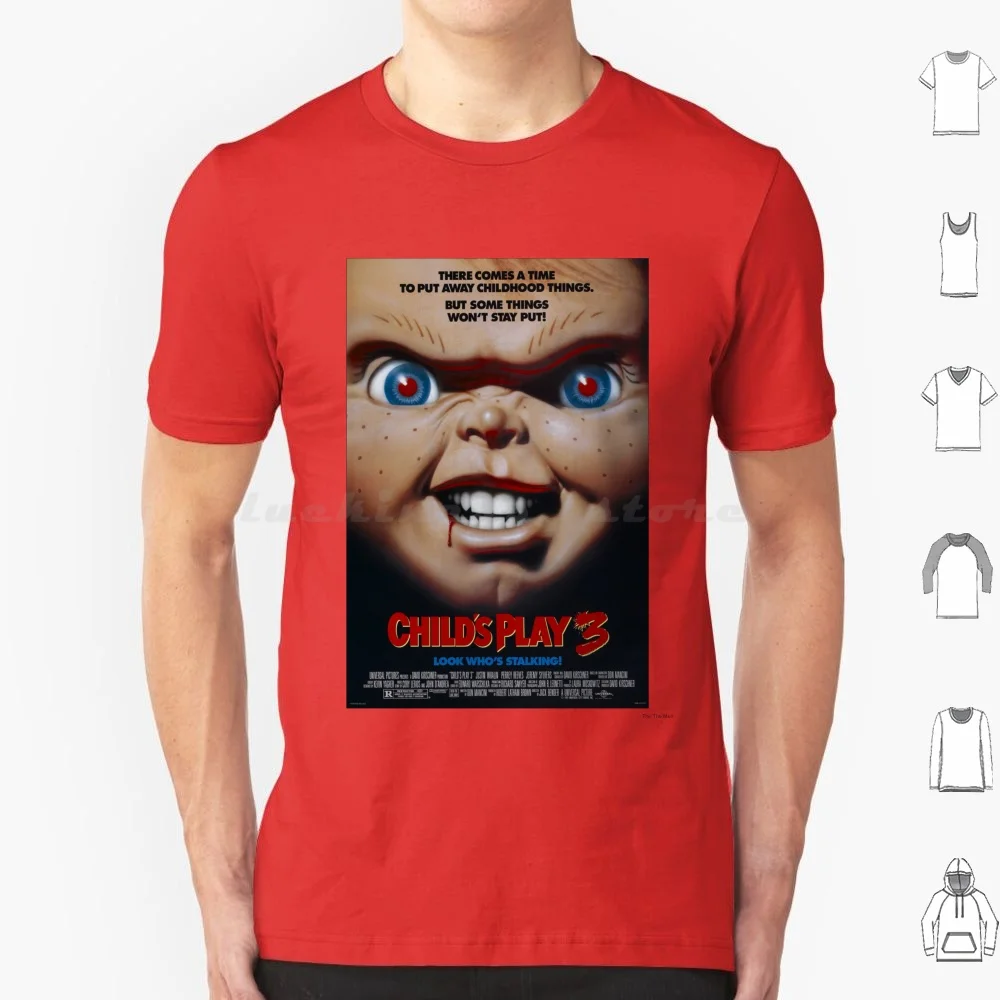 Chucky 3 , Child'S Play 3 Movie Poster T Shirt Cotton Men Women Diy Print Childs Play Chucky Doll Killer Serial Killer Murderer