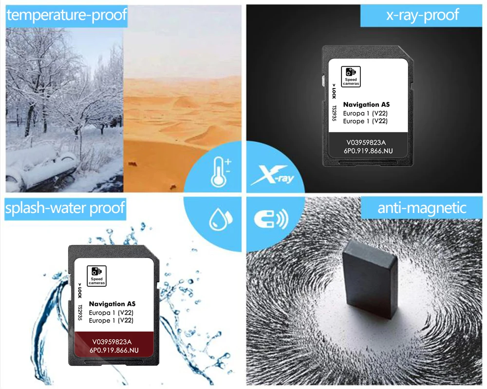 بطاقة SD لخريطة الاتحاد الأوروبي سعة 32 جيجابايت اكتشف وسائل الإعلام Sat Nav لمقعد Alhambra/Arona/Ateca/Ibiza/Leon/Toledo Navi System 2015-2021 MIB2 Sat Nav