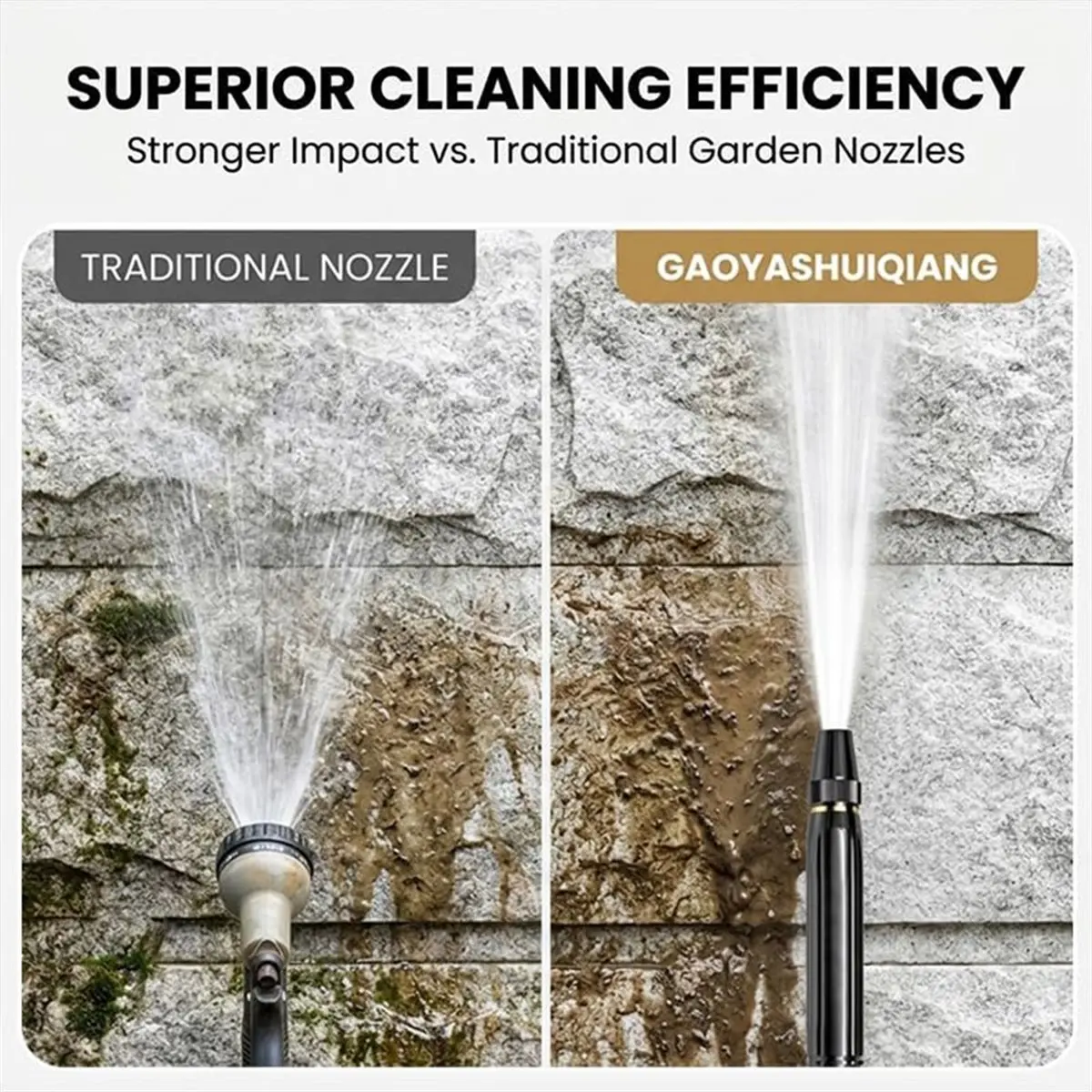 (A99Z) 3 PCS High Pressure Wash Tool: Water Hose Pressure Booster with 3 Nozzle Modes-for Watering Plants, Patio, Floor