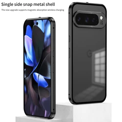 Metal Aluminum Alloy Phone Case For Pixel 8 7 A 9 Pro XL With Lens Protection Frosted Backplate Metal Frame Shockproof Cover