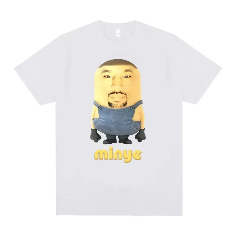 

Rapper Kanye West Minye Funny Meme T Shirt Men Women Hip Hop Vintage Oversized Tshirt Men's Casual Short Sleeve T-shirts