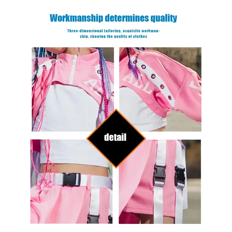 

dd12Stage модный наряд для девочек, костюм для джазовых танцев, детский модный костюм в стиле хип-хоп, крутая детская одежда для подиума