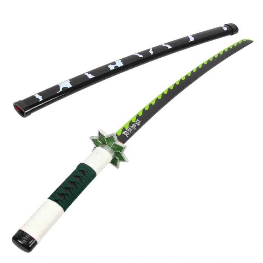 104cm/41inch Cosplay Shinazugawa Genya Sanemi Kimetsu no Yaiba Anime Ninja Knife Katana Samurai Role Play Bamboo Blade Sword